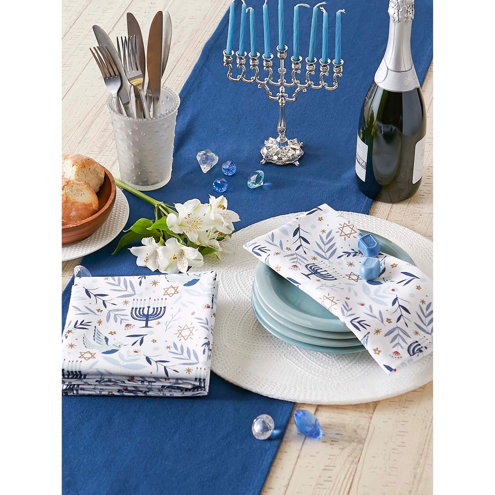 DII® Hanukkah Blessings Printed Napkin Set